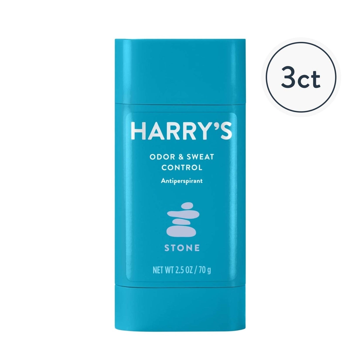Harry's Mens Deodorant Antiperspirant, Odor & Sweat Control Antiperspirant for Men - Stone Scent, 3 Count