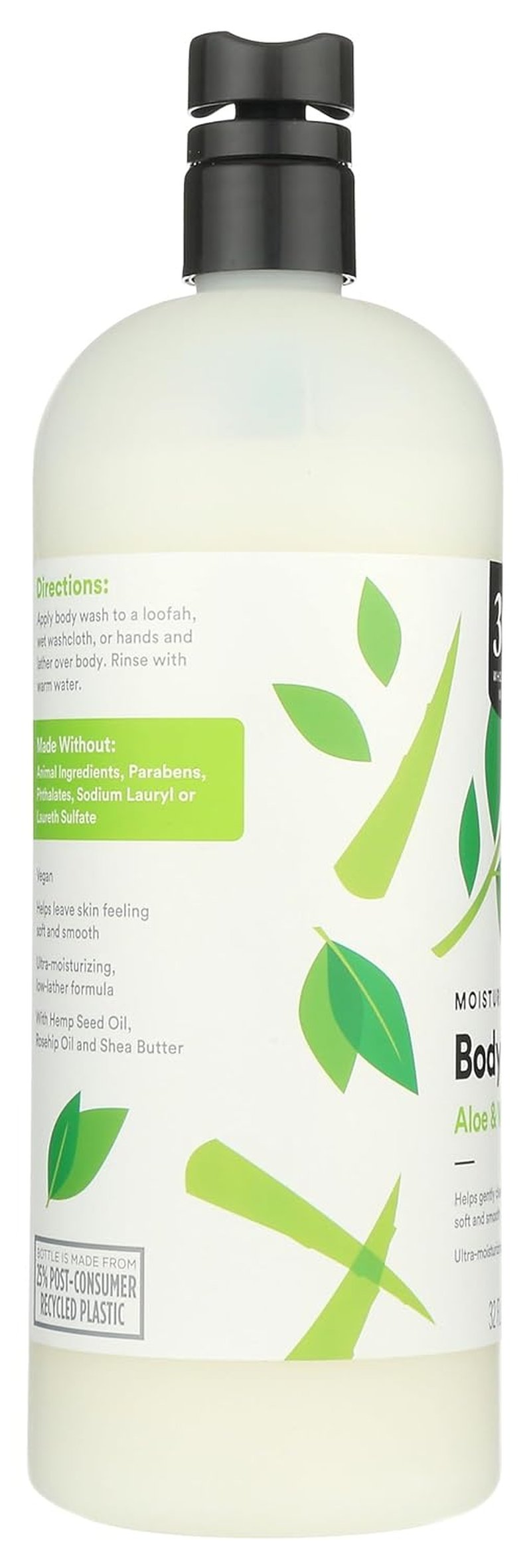 Aloe & White Tea Body Wash - Moisturizing Formula for Soft Skin | 32 Fl Oz