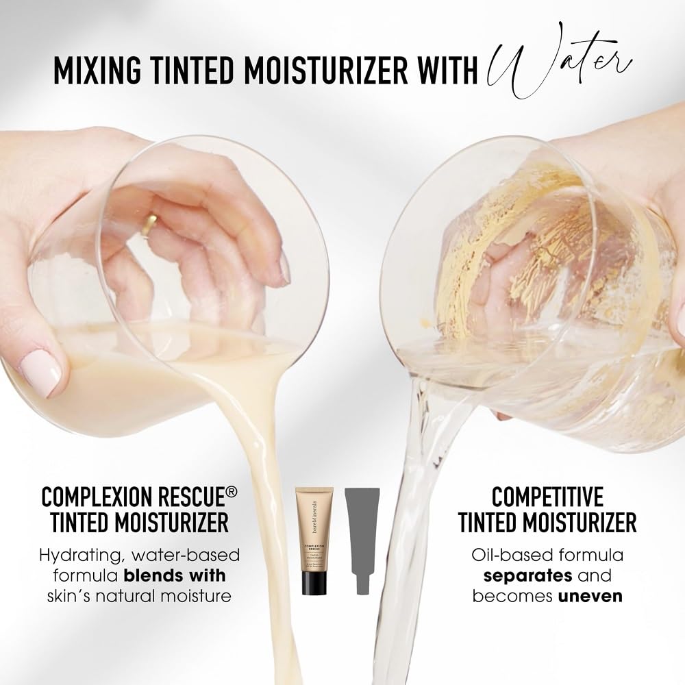 bareMinerals Complexion Rescue Tinted Moisturizer SPF 30 - Tinted Mineral Sunscreen for Face with Hyaluronic Acid + Squalane - 24HR Hydrating, Dewy Hydrating Skin Tint - Birch 1.5 (1.18 oz)