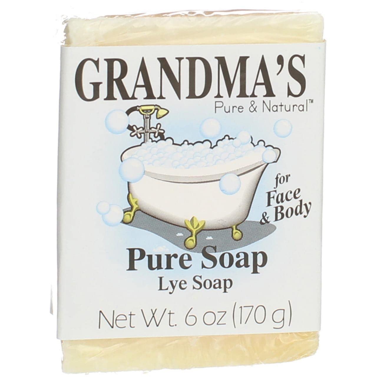 Grandma's Lye Face& Body Soap - 6 oz, Pack of 3