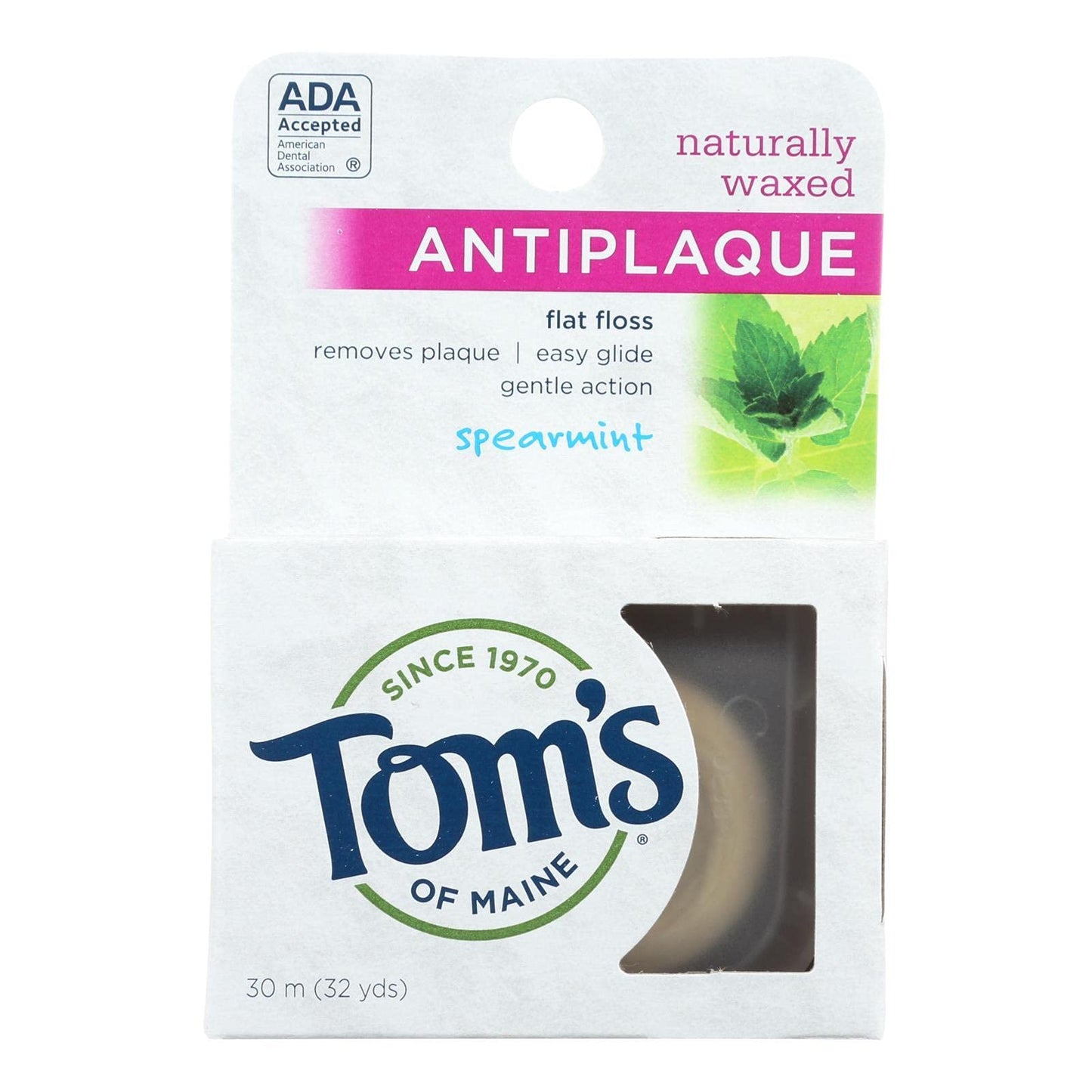 Natural Spearmint Antiplaque Flat Dental Floss, 32 Yard - 6 per case.6