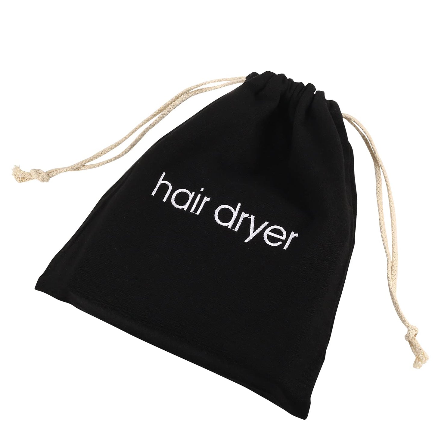 ERKXD 3 | 6 | 8 Pack Hair Dryer Bags Drawstring Bag Container Hairdryer Bag for travel bathroom (6 PCS, Black)