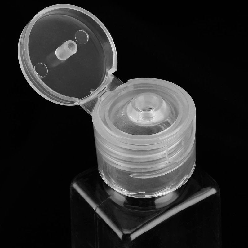 MANCHAP 100 Pack 1oz Plastic Empty Squeeze Bottles, 30ml Clear Travel Refillable Squeeze Bottles with Flip Cap for Lotions, Creams, Toiletries