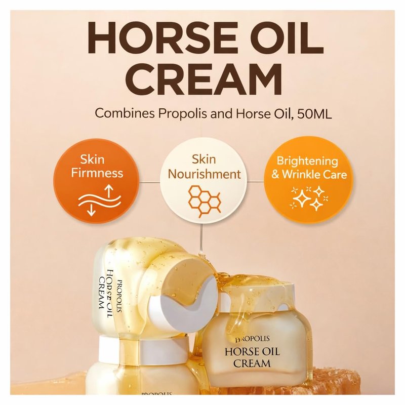Propolis Horse Oil Cream - Intense Moisture & Firming for Dry Skin | 50ml