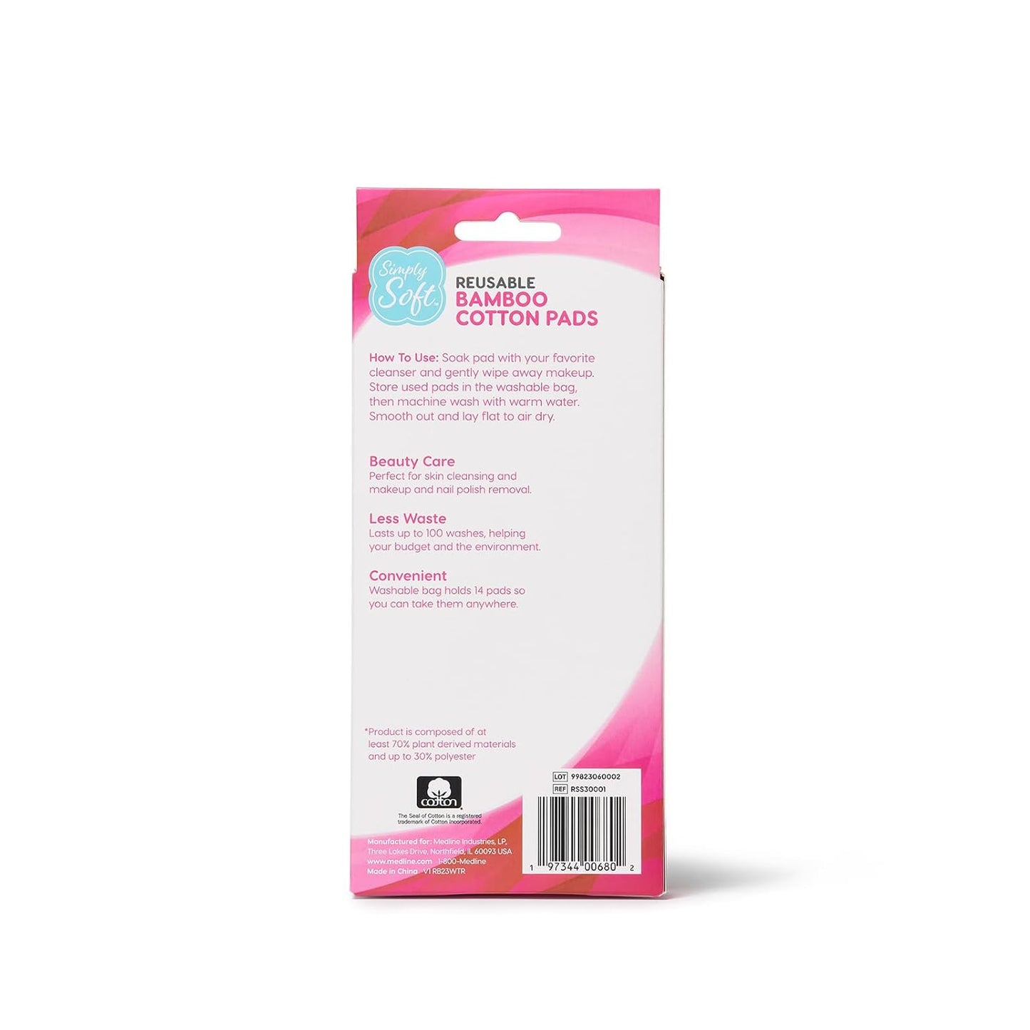Reusable Cotton Rounds - Makeup Remover Pads for All Skin Types | 14 Count, Sustainable & Dermatologically Tested