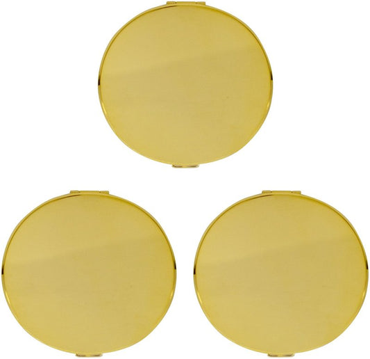 Stephanie Imports Set of 3 Double Sided Magnifying Compact Mirrors (Gold, Oval)
