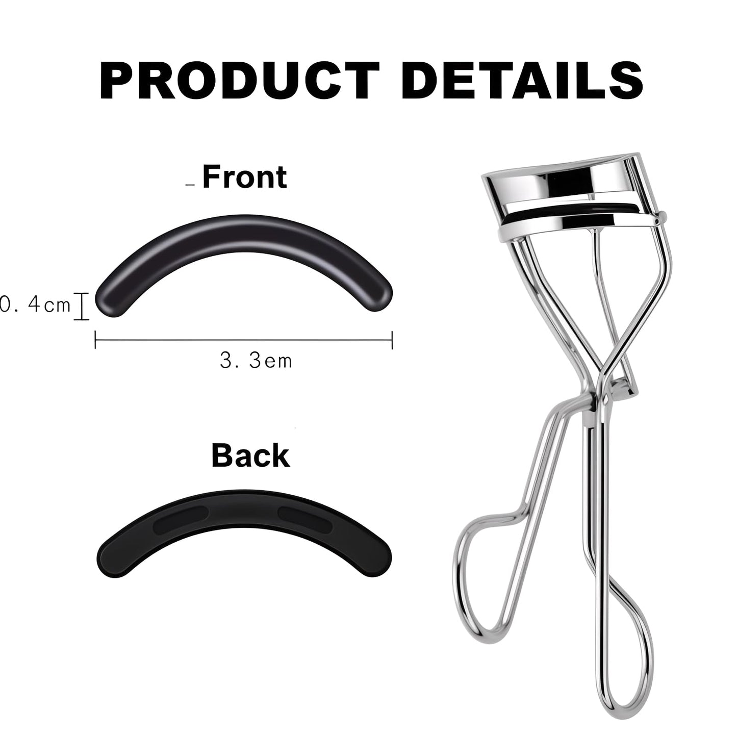 80Pack Fit for Tweezerman Eyelash Curler Refills,High Elasticity Silicone Replacement Pad Compatible with Tweezerman Eyelash Curler,Gentle & Safe,Use with Eye Lash Curlers.