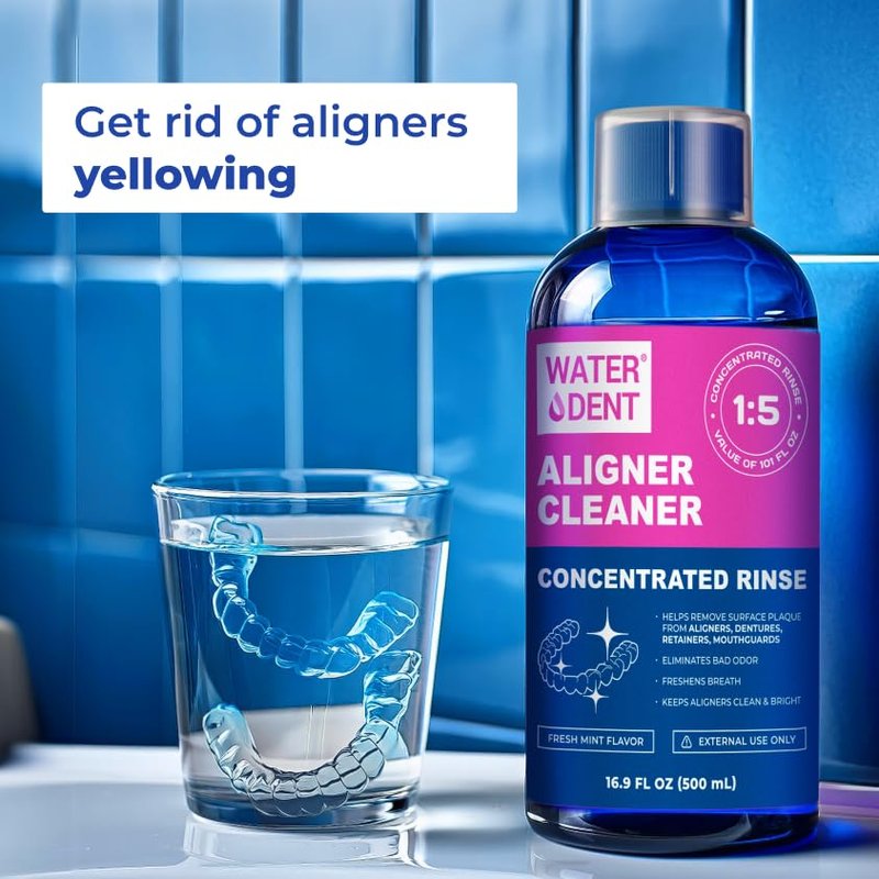 Aligner Cleaner Rinse - Alcohol-Free Mint Formula for Invisalign & Retainers | 101 fl. oz (2-Month Supply)