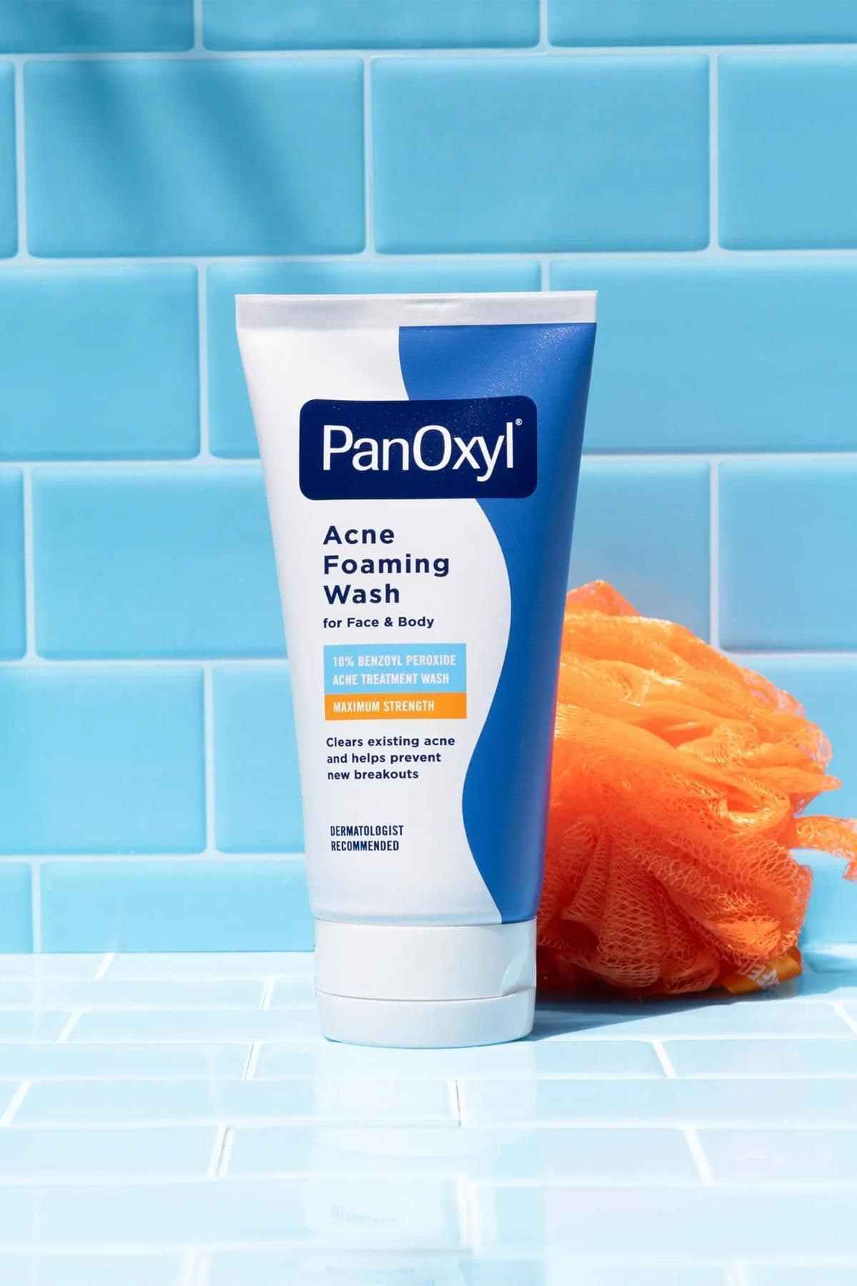 PanOxyl Acne Foaming Wash Benzoyl Peroxide 10% Maximum Strength Antimicrobial, 5.5 Oz