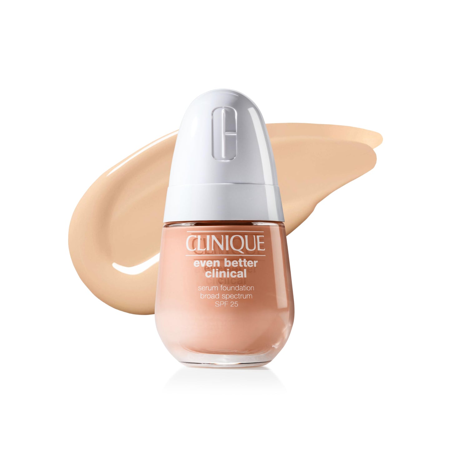 Clinique Even Better Clinical Serum Liquid Foundation SPF 25 With Vitamin C, Salicylic Acid + Hyaluronic Acid For Combination to Oily Skin Types | Full Coverage + Matte Finish, Ivory, 1 Fl Oz
