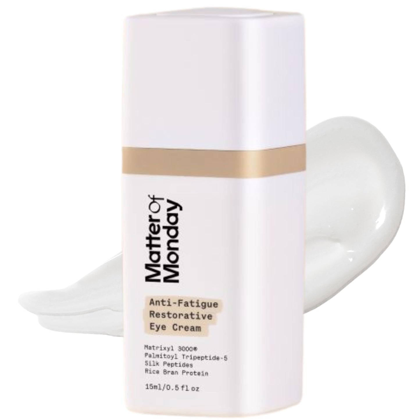 Matter of Monday Under Eye Cream for Dark Circles with Caffeine & Peptides, Firming, Anti-Fatigue for Puffiness & Fine Lines, Sensitive Skin, 0.5 oz
