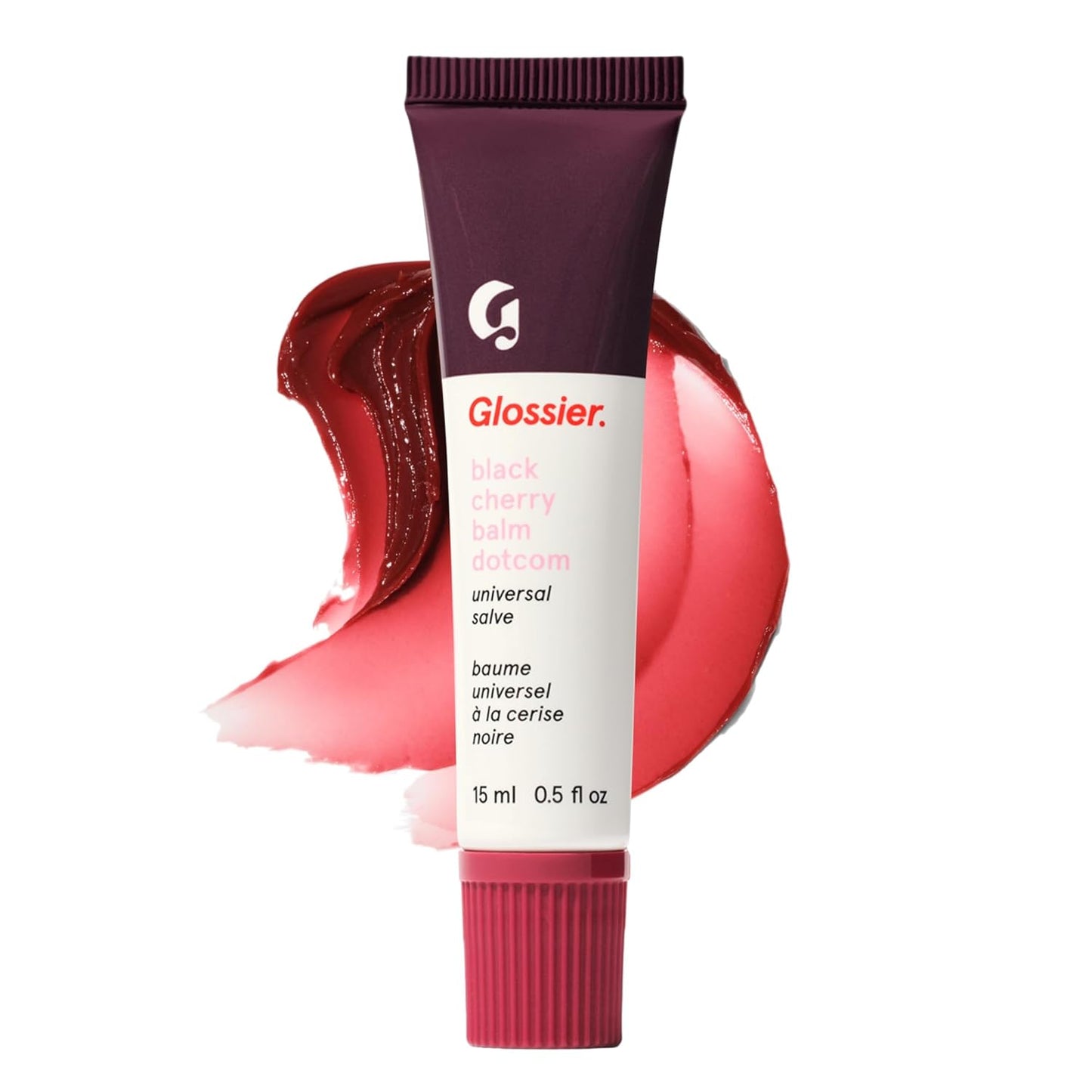 Glossier Balm Dotcom Hydrating Tinted Lip Balm - Black Cherry Tint | 12Hr Moisture for Dry Lips & Skin - 15ml