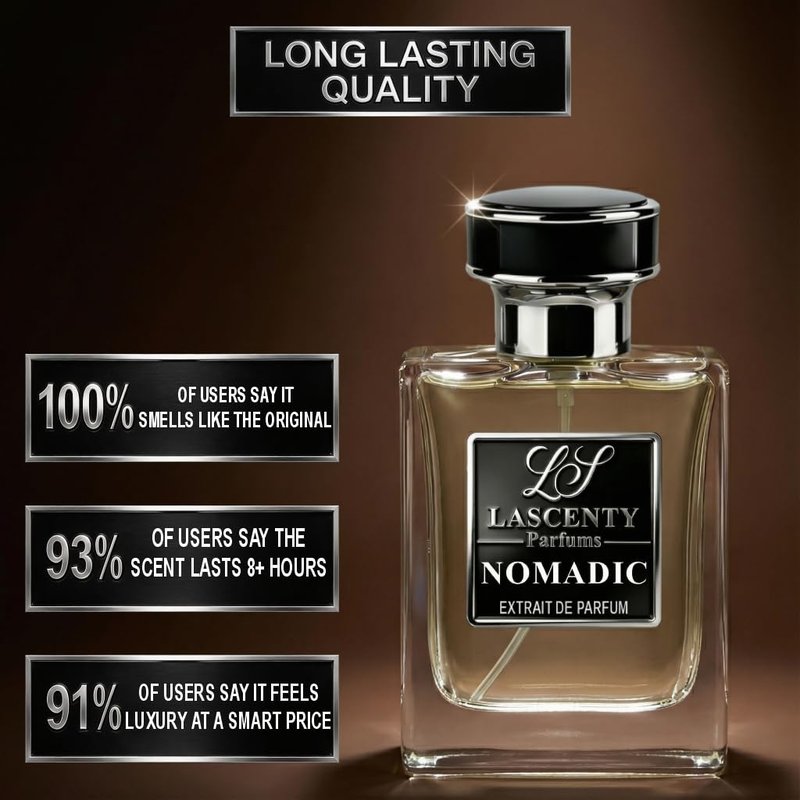 Ombre Nomade Inspired Perfume - Long-Lasting Smoky Oud Amber Rose Scent | 50ml Unisex Fragrance