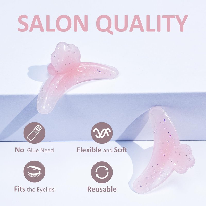 PERMANIA Lash Revise Pad, Eyelash Fix Shields Reusable Lash Separator Palette Silicone Plate Lash Lift Tool (Pink)