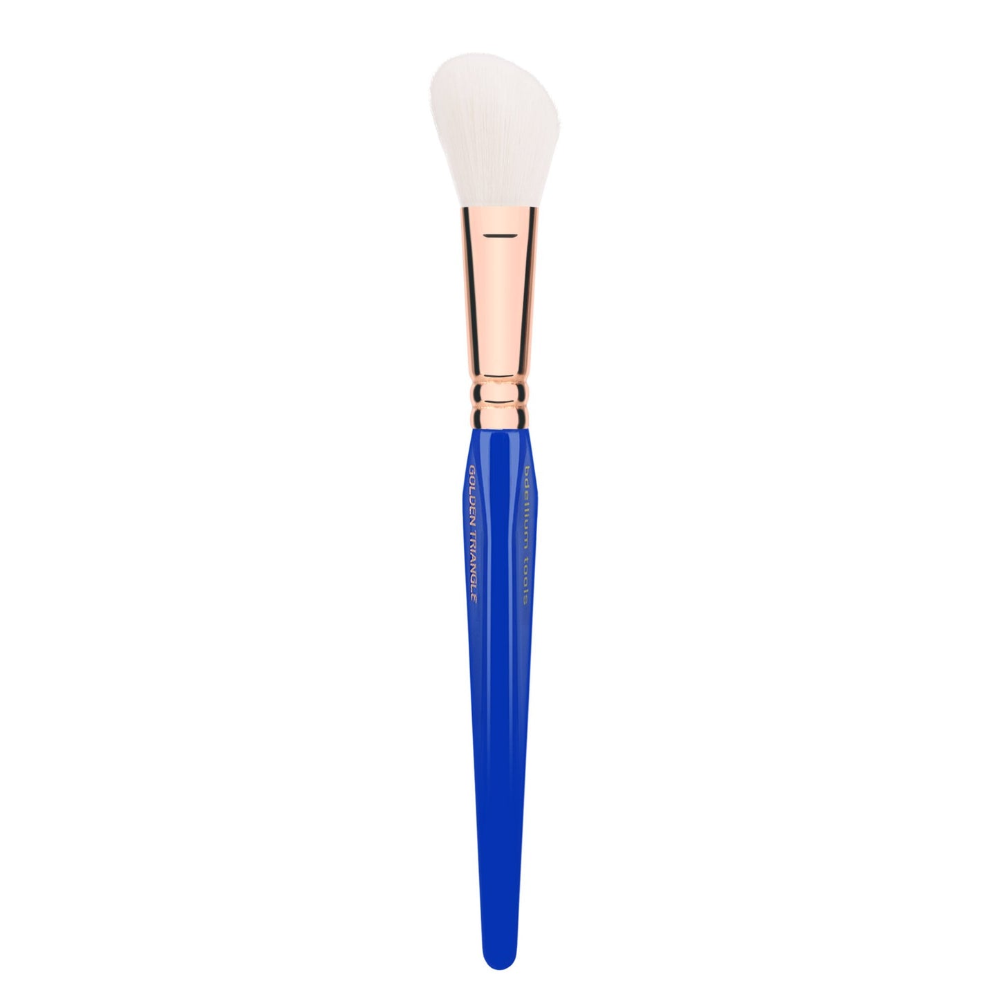 Bdellium Tools Professional Makeup Brush - Golden Triangle 942 Slanted Contour - With All Vegan and Soft Synthetic Fibers, For Adding Dimension to the Face (Blue, 1pc)