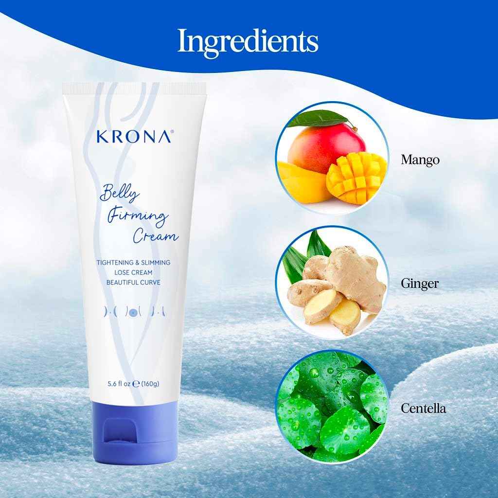 B Flat Belly Firming Cream – Tight Lift & Firm Booty Cellulite Cream – Skin Tightening & Stretch Mark Reduction for Stomach, Thighs & Butt – Hydrating & Smoothing Firming Lotion