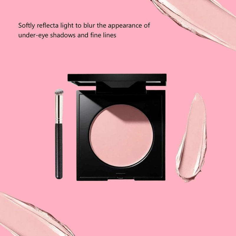 Cekomady Luminance Under Eye Brightener, Under Eye Brightener, Dark Circle Concealer, Moisturizing Waterproof Foundation (PINK-2PCS)