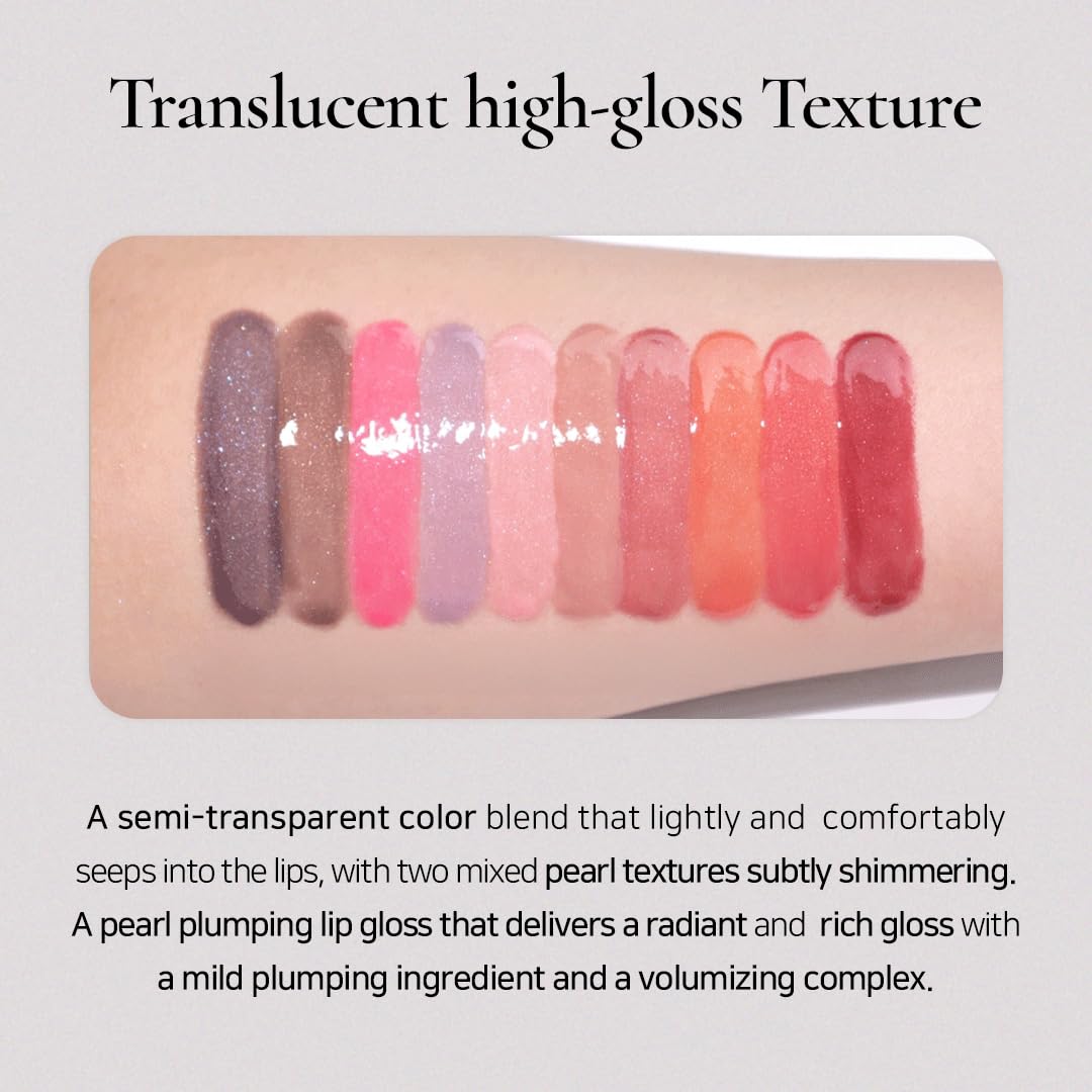 DINTO (Peter & Wendy Collection Pearl-Kissed Plumping Lip Glacé - Moisturizing Lip Gloss with Soft Pearl Shine, Lightweight Texture, Cooling Lip Treatment, Long-Lasting Hydration (129 Smee, 4ml)