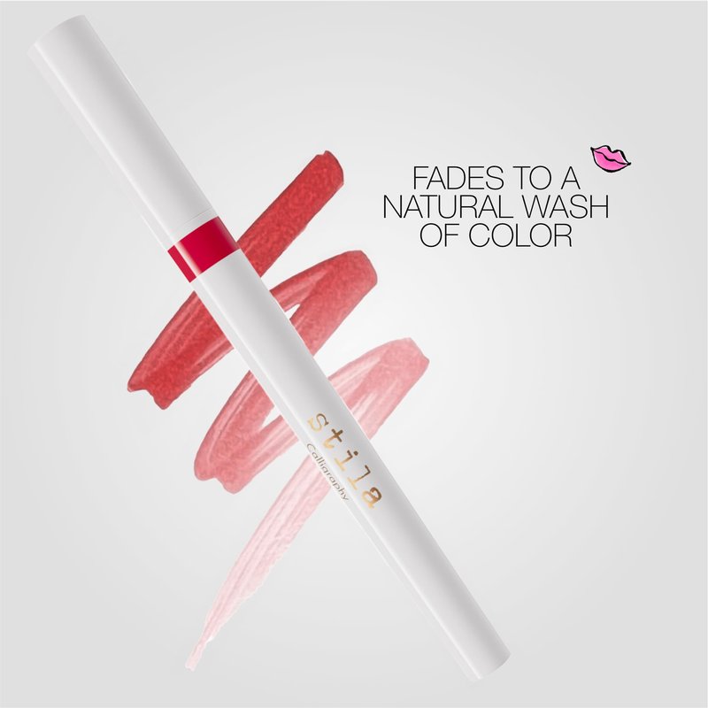 stila Calligraphy Lip Stain | Long-Lasting Tint, Moisturizing, Transfer-Proof, Lightweight, Sheer Buildable Color, Fades to a Natural Wash of Color | Michelle, 22 Fl. Oz.