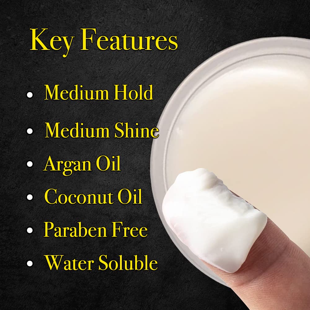 Pete & Pedro HAIR PASTE – Men’s Hair Paste with Medium Hold & Shine | Semi Matte Finish Texturizing Styling Cream For Men, Great For Mid Length & Longer Cuts | As Seen on Shark Tank, 2 oz.