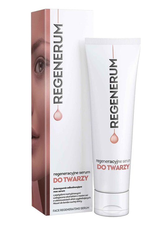 Regenerum - Face Regenerating Serum - Intensive Hydration and Nourishment for Dry and Sensitive Skin with SPF 15 Protection - 50ml