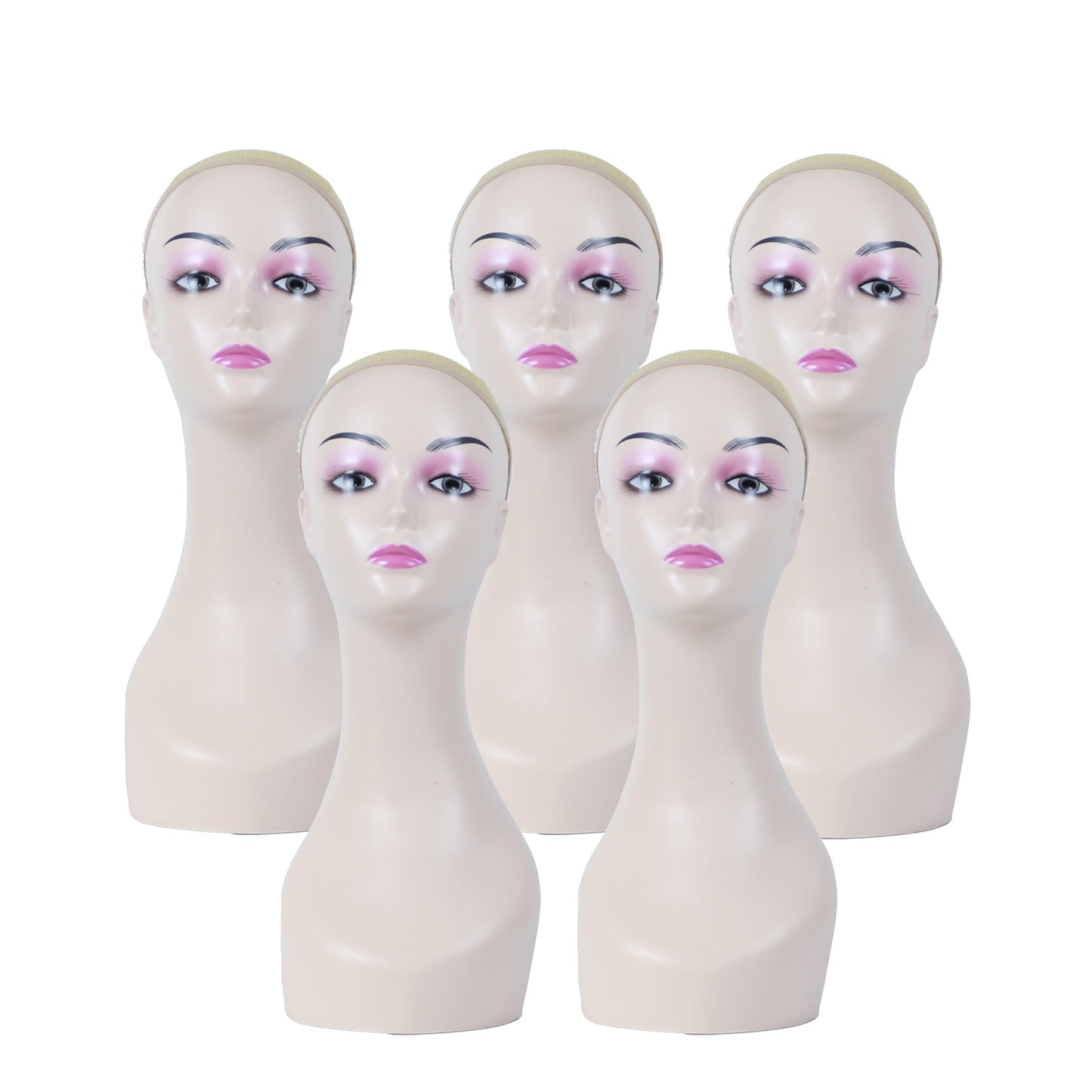 KimRuima Stylish Mannequin Head Wig Stand for Wigs Training Display JRM008 (Beige)