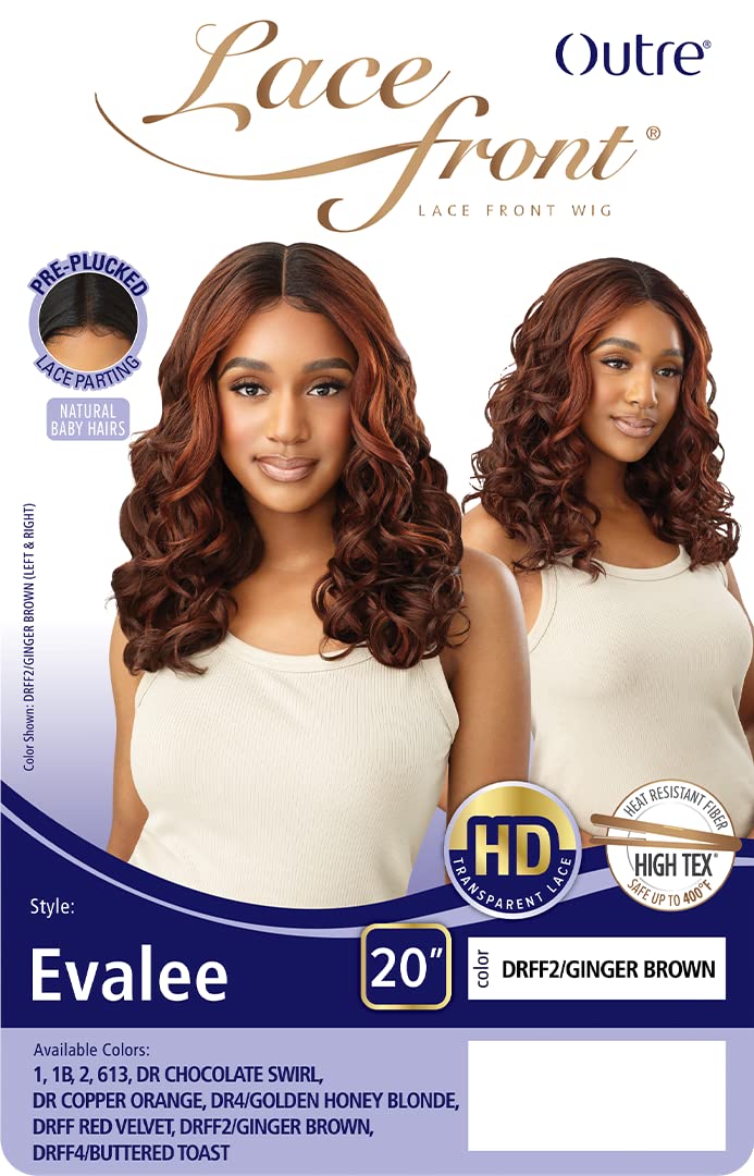 Outre Lace Front Wig – EVALEE (OFF BLACK 1B)
