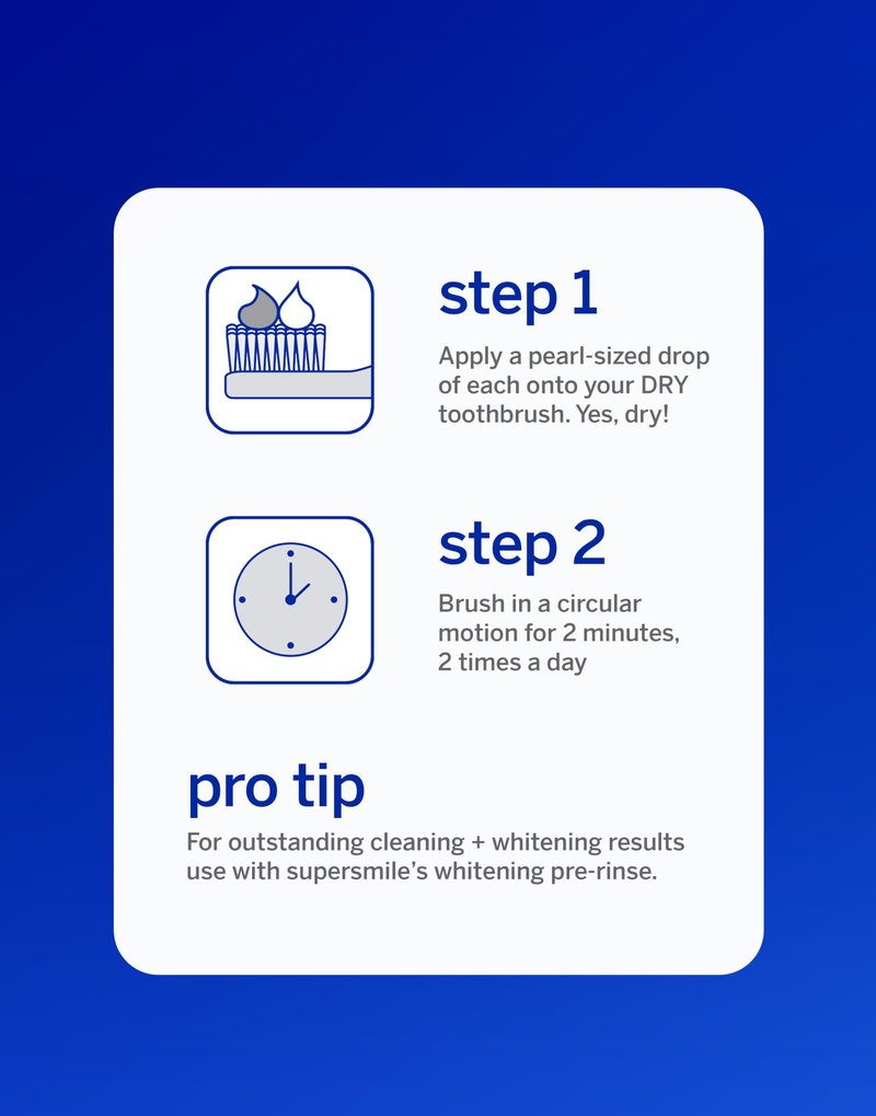 Supersmile Teeth Whitening System - Whitening Toothpaste and Accelerator - Whitens Up to 7 Shades
