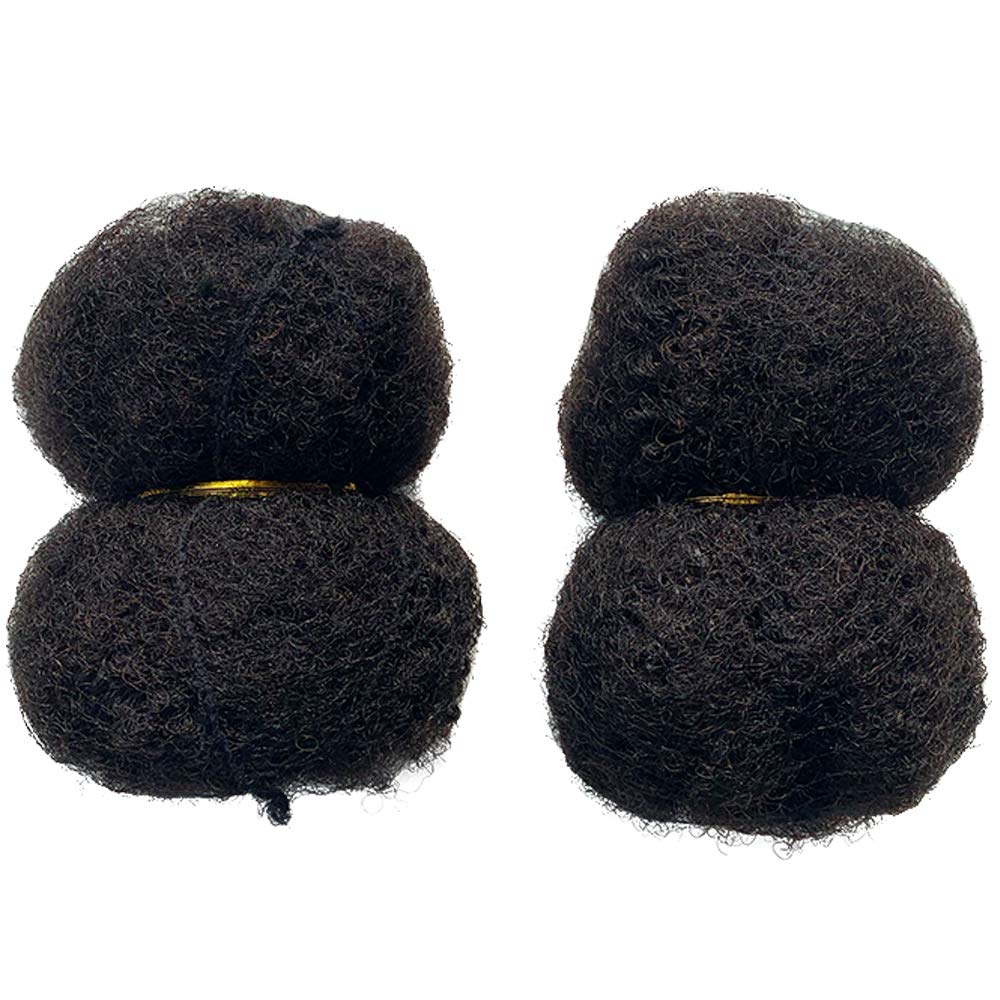 Afro Kinky Human Hair for Dreadlocks - 2 Bundles Natural Black #1B | 8 Inch Length