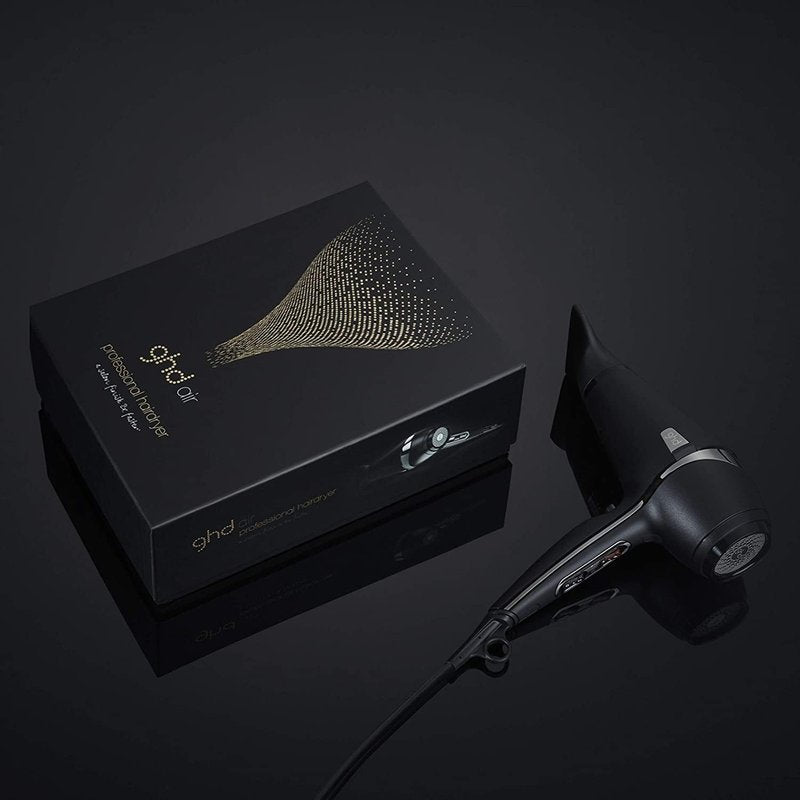 GHD Air Hair Dryer - 1600W Professional Blow Dryer with Ionic Technology | Adjustable Temperature & Concentrator Nozzle - Black