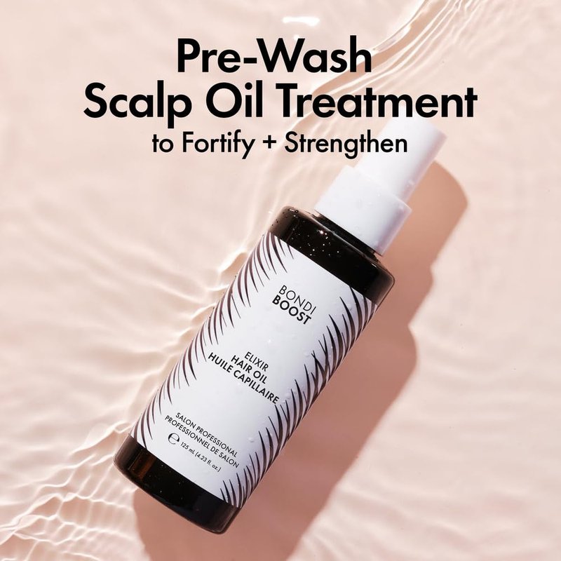 BONDIBOOST Elixir Hair Oil [4.23 fl oz], Pre-Shampoo Hair Oil Treatment for Dry Hair, Calm Frizz + Smooth Split Ends + Tame Flyaways, Lightweight Formula + Vegan/Cruelty Free