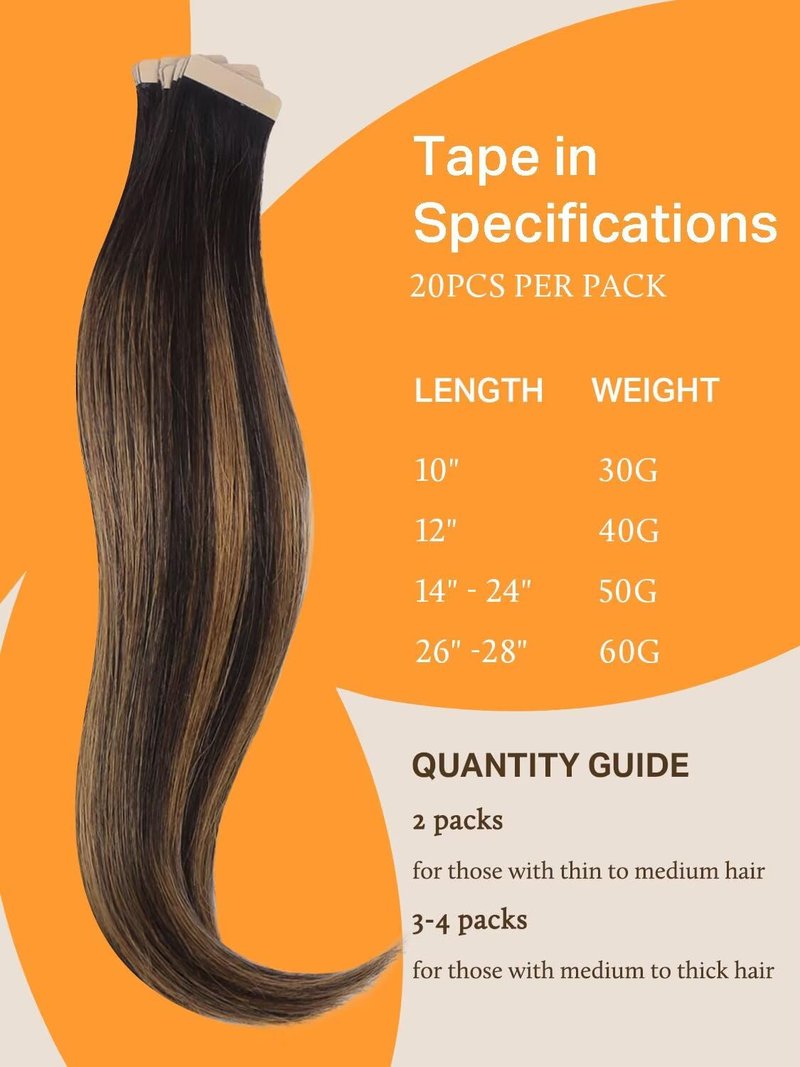 DOORES Tape in Hair Extensions, Dark Brown to Chestnut Brown 10 Inch 30g 20pcs, Tape in Hair Extensions Human Hair Remy Straight Hair Real Natural Hair for Women