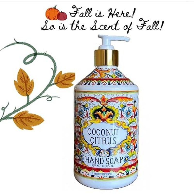 Home and Body Company Hand Soap, Villa Flora Collection ? 16 fl oz Bottles, Assorted Scents (Sea Salt Verbena, Coconut Citrus, Orchid Vanilla, White Jasmine), Pack of 4 ? Gift-Ready Set