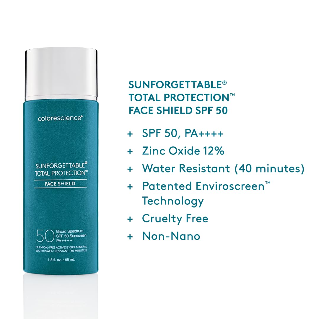 Colorescience Total Protection Face Shield SPF 50,1.8 Fl Oz,(Pack of 2)