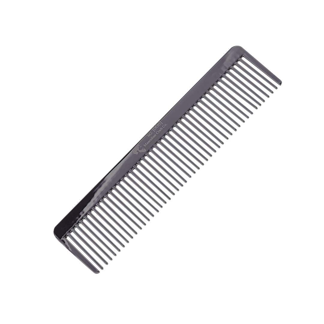 Masculine Craft Gunmetal Beard Comb | Anti Static Fine to Medium Metal Hair Comb for Men | Heavy Duty Professional Beard Grooming Comb (Gunmetal)