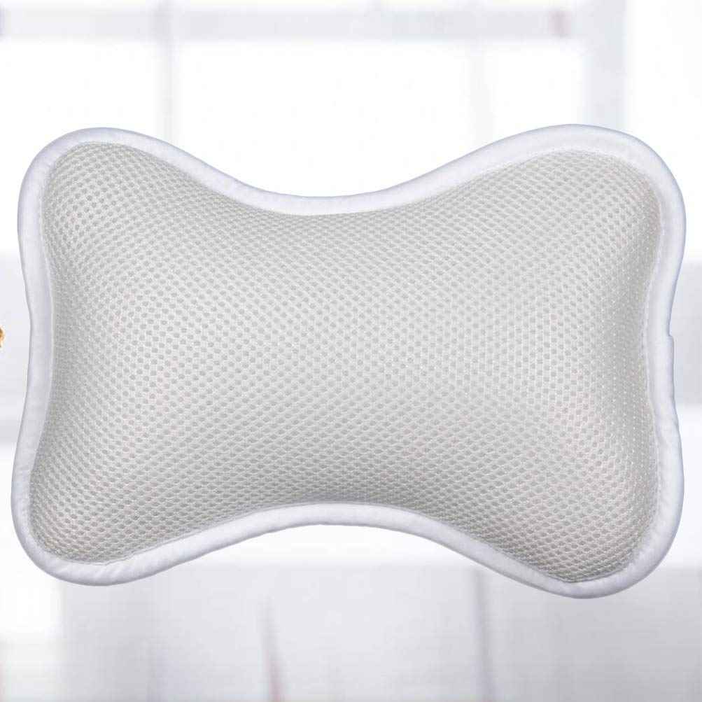 Artibetter Bath Neck Rest Non-Slip Bath Pillow with Suction Cups Support Neck and Shoulders for Bathtub Bathing Pillow