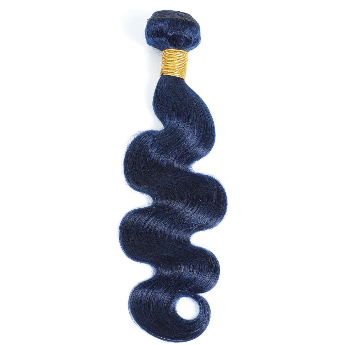 Syrenlore Dark Blue Human Hair Bundles, 12A 100% Brazilian Virgin Hair Body Wave Bule Colored Quick Weave Sew In Single Bundle 13 Inch