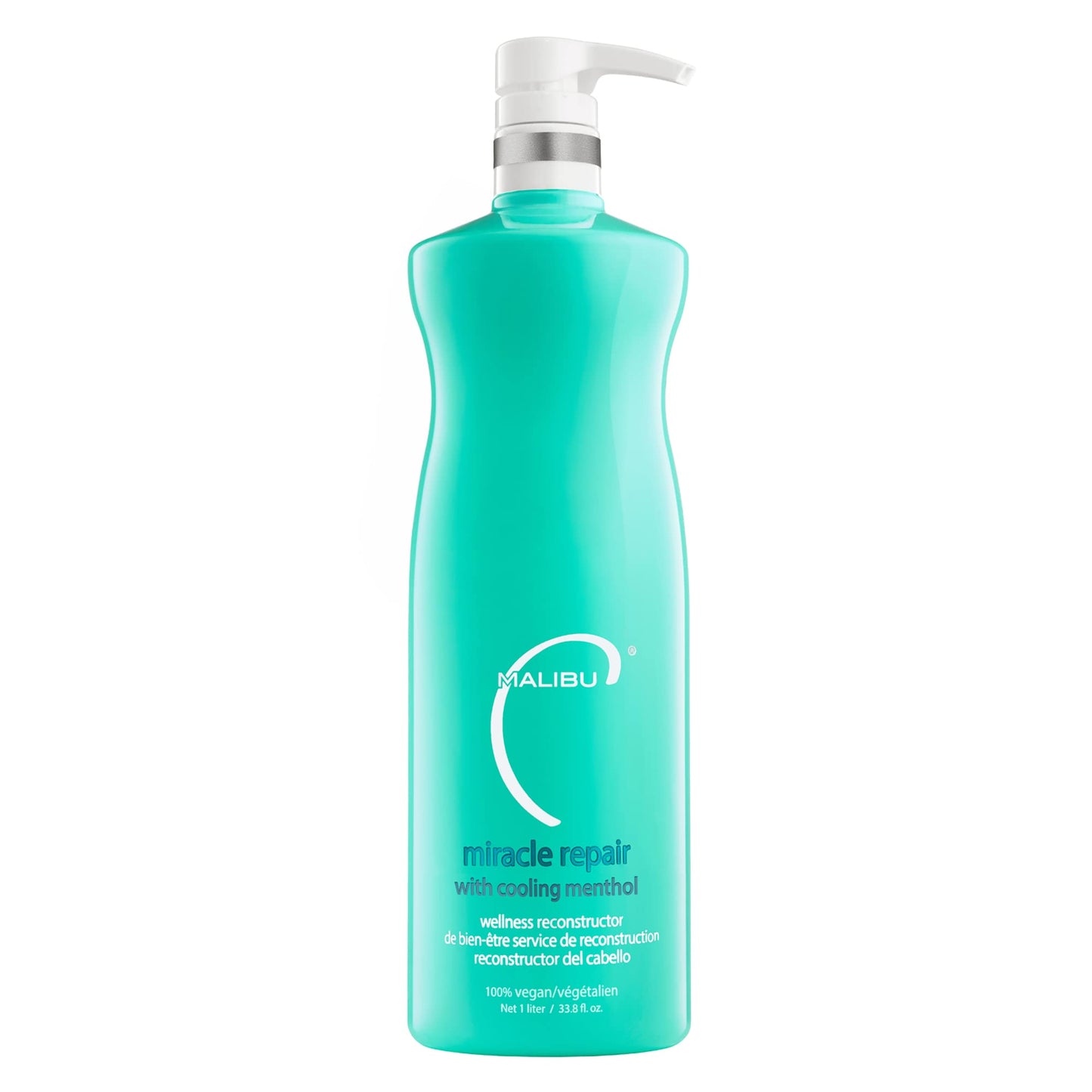 Malibu C Miracle Repair Reconstructor - Nourishing Hair Treatment for Weak, Damaged Strands - Flax Protein & Vitamin B5 for Moisture (33.8 oz)