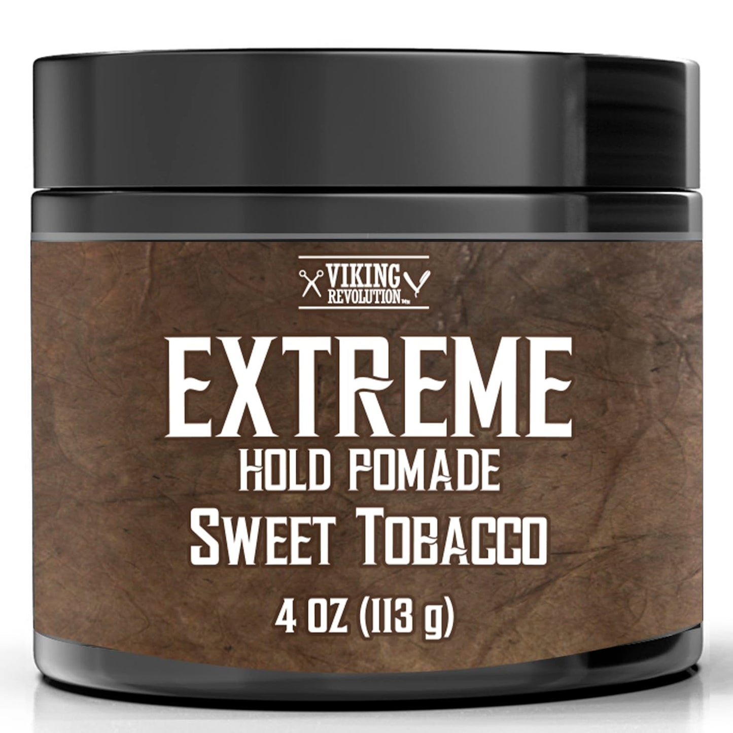 Viking Revolution Sweet Tobacco Hair Pomade - Extreme Hold Water-Based Hair Gel for Men | 4oz