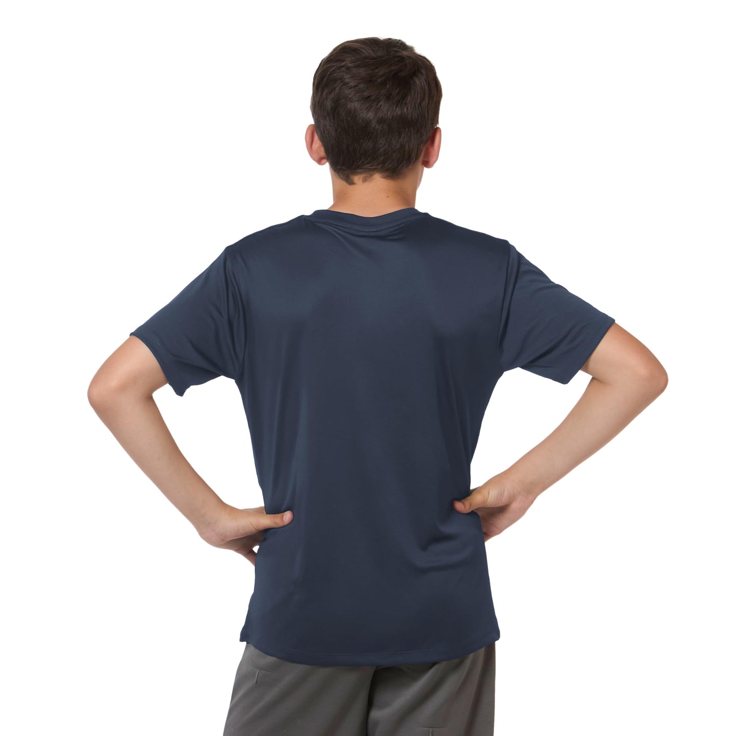 Little King NCAA Boys Youth-Poly Tech T-Shirt-Michigan-Navy-Youth Large