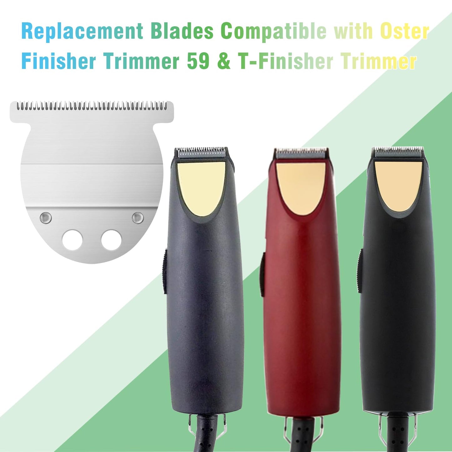 Wide T-Blade Compatible with oster Finisher Trimmer Model 59 and T-Finisher Trimmer Blades Replacement,2 Pack