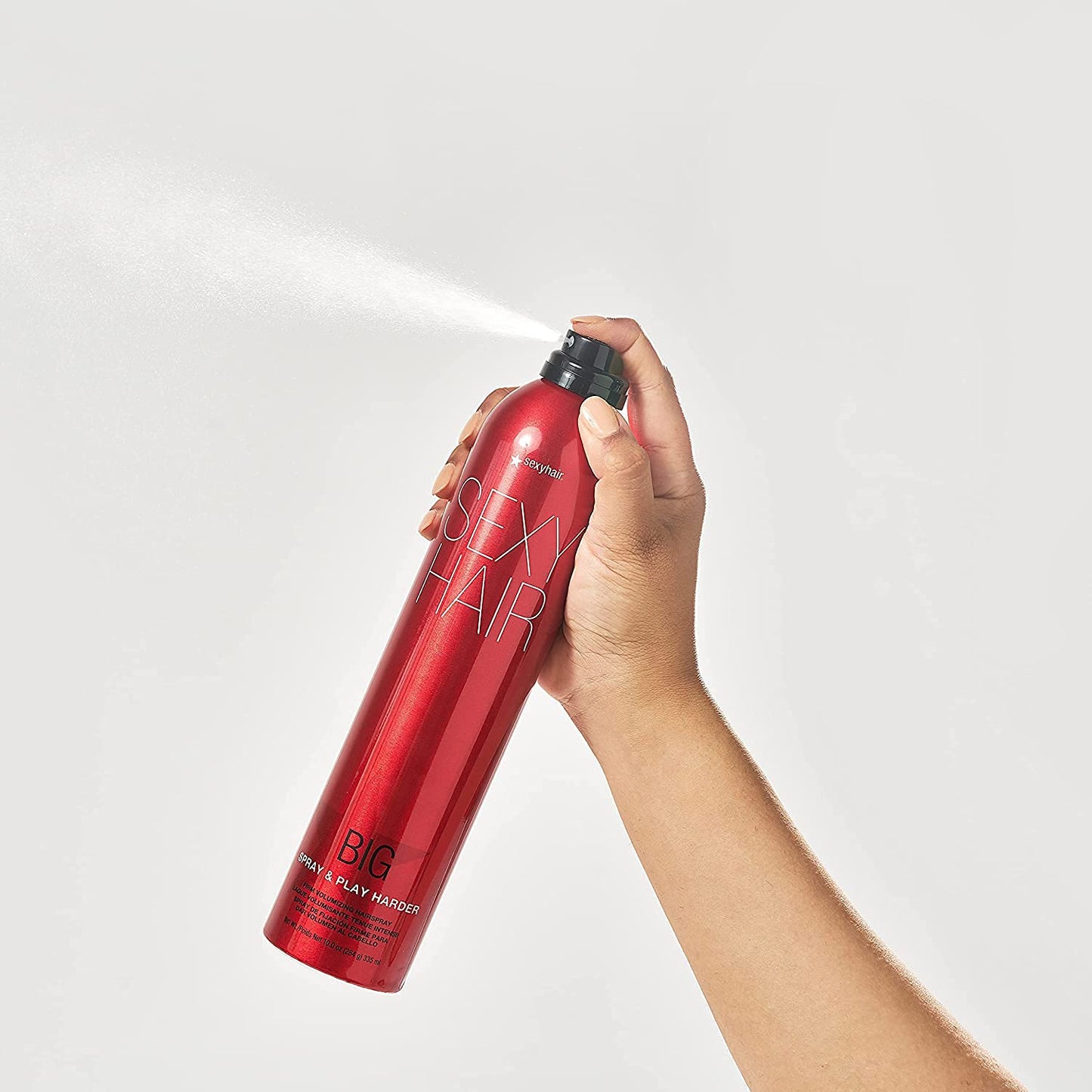 SexyHair Big Spray & Play Harder Firm Volumizing Hairspray, Twin Pack| All Day Hold and Shine | Up to 72 Hour Humidity Resistance.