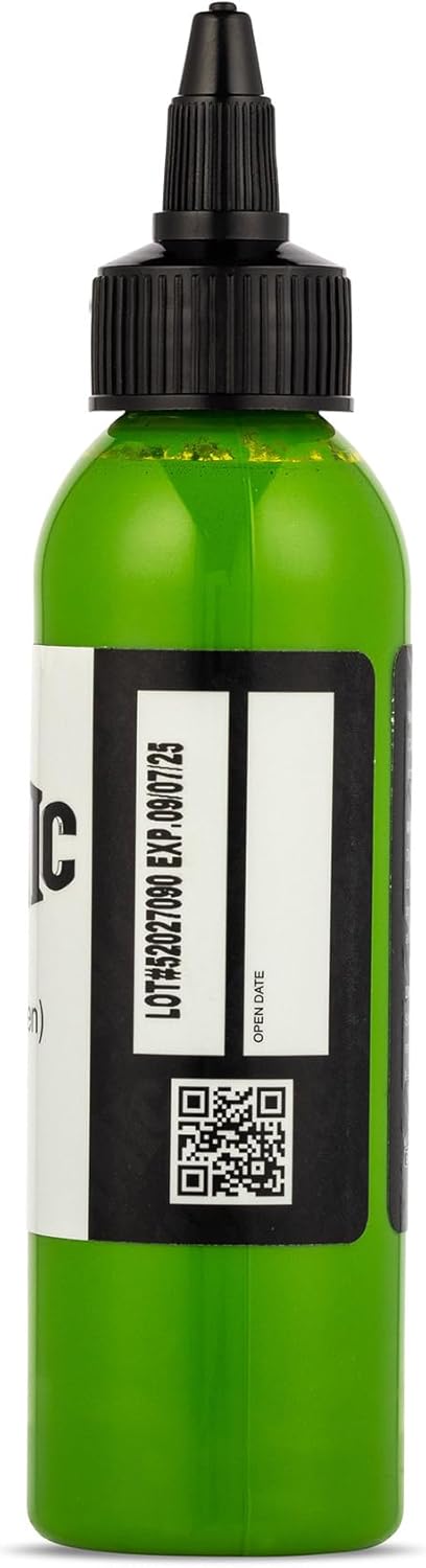 Lime Green Tattoo Ink - Vibrant, Sterilized & Vegan | 4oz USA-Made Bottle