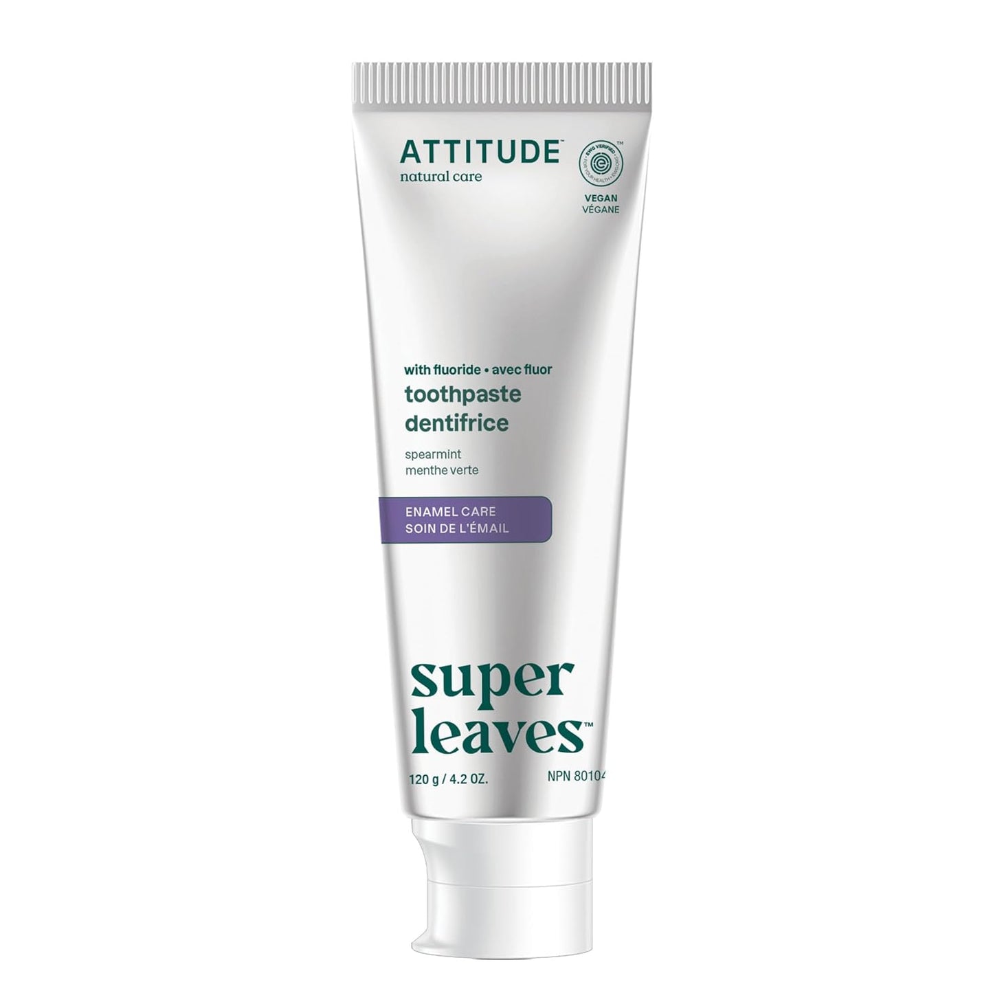 Attitude Enamel Repair Toothpaste - Fluoride & Spearmint Flavor | Vegan, EWG Verified, 4.2 Oz