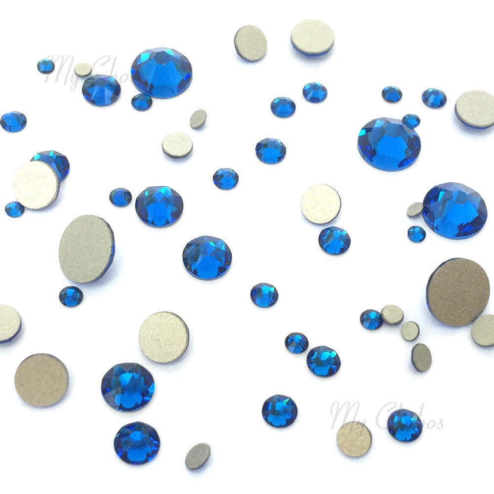 CAPRI BLUE (243)144 pcs Swarovski 2058/2088 Crystal Flatbacks rose pink rhinestones nail art mixed with Sizes ss5, ss7, ss9, ss12, ss16, ss20, ss30 from Mychobos (Crystal-Wholesale)