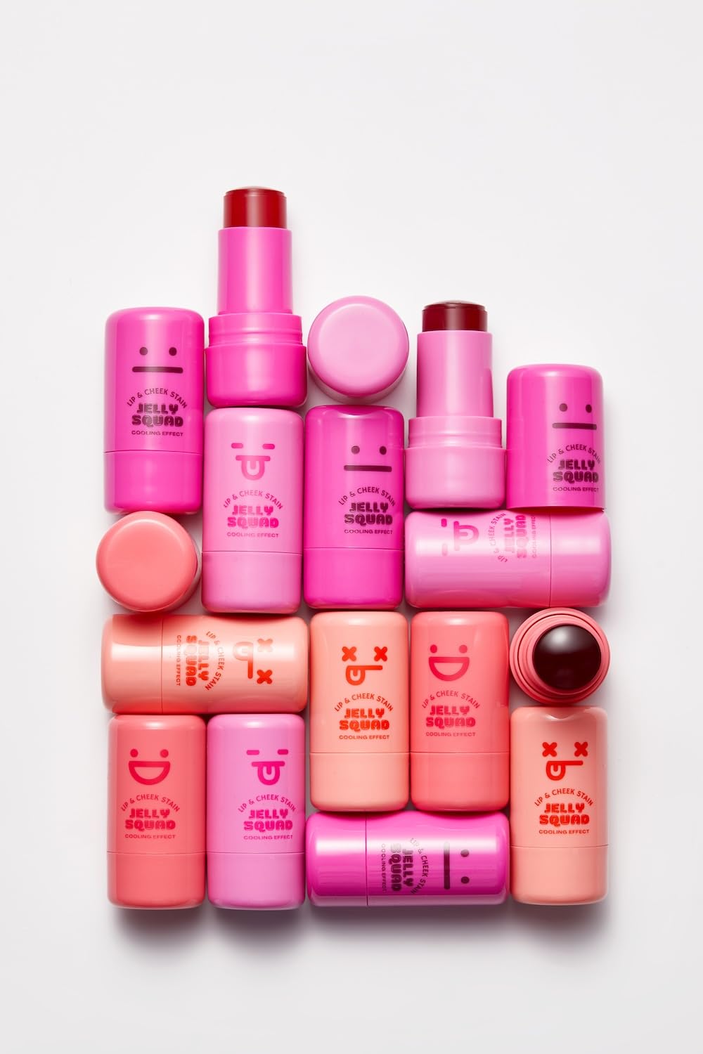 OZ LAB Jelly Squad Lip and Cheek Stain 2 in 1 Tinted Jelly Blush and Lip Stain Long Lasting Lightweight Natural Finish Goofy Cherry Pink, 0.28 FL.OZ/8G，pack of 1