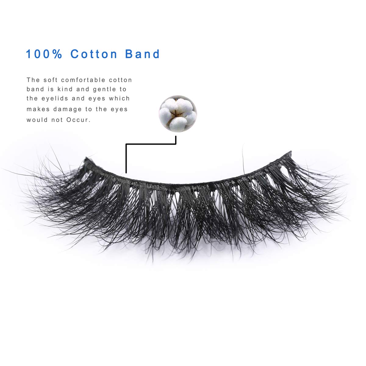 Miss Kiss Real 3d Mink Lashes Natural Look, Curly Fluffy False Eyelashes Strip, Soft Cat Fake Eye Lash Can be Reused for Women 1 Pair 12mm Length