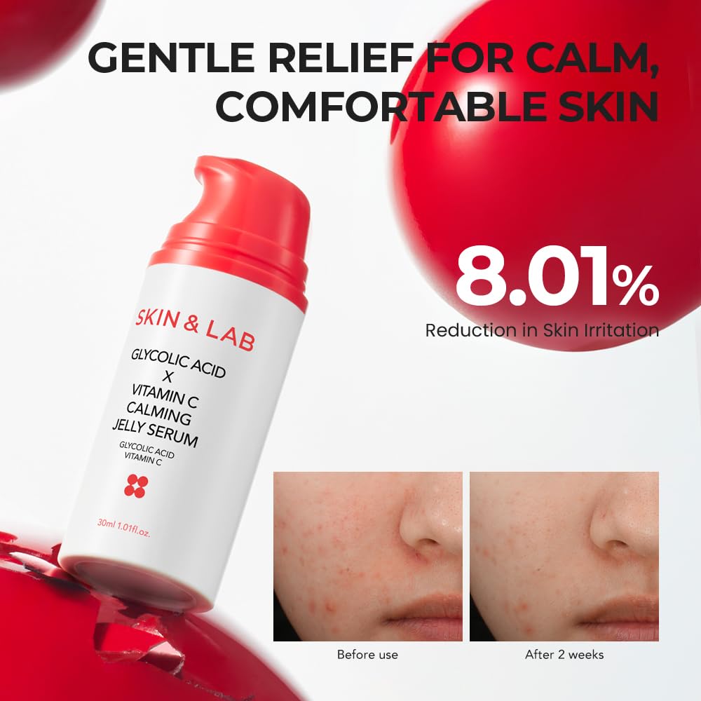 [SKIN&LAB] GLYCOLIC ACID X VITAMIN C CALMING JELLY SERUM, 1.01 fl. oz.
