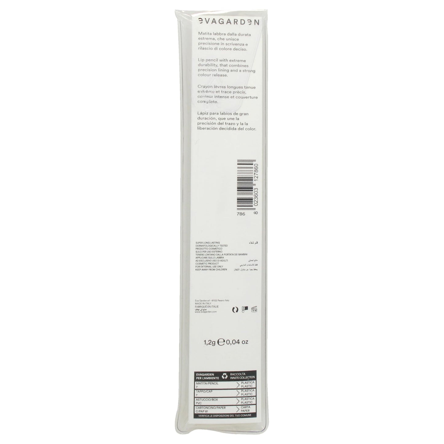 Evagarden Superlast Lip Pencil - 786 Nude Light - Long Lasting Lip Liner Pencil - Nude Lip Liner Makeup - Lip Pencil Liner with Lip Care - 0.04 oz