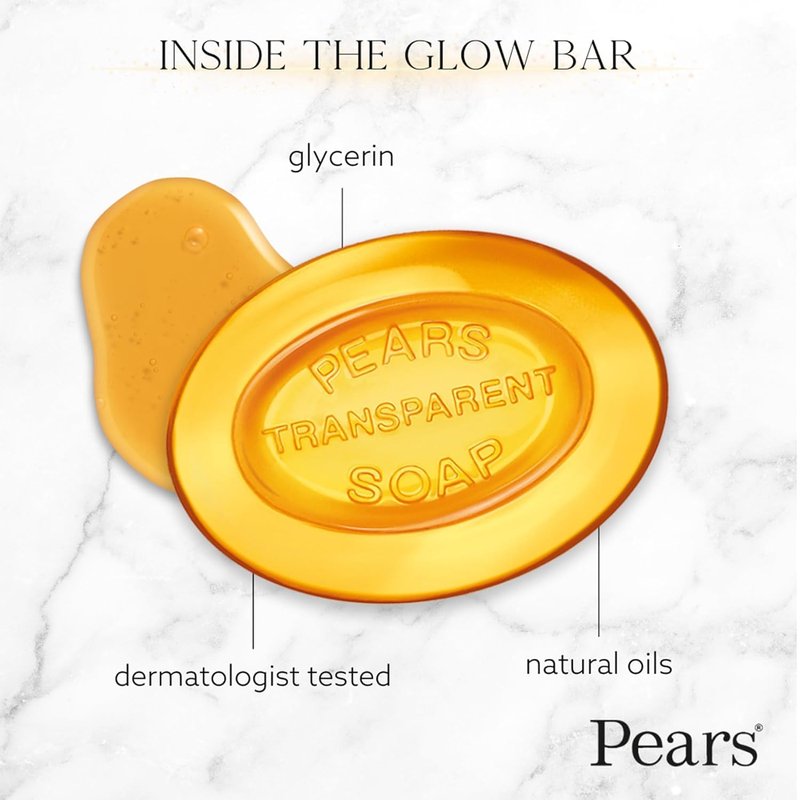 PEARS BAR SOAP VARIETY PACK 12 MINT EXTRACT LEMON & ORIGINAL - SET OF 4